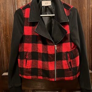 Christmas Buffalo Check Moto Jacket by Jack